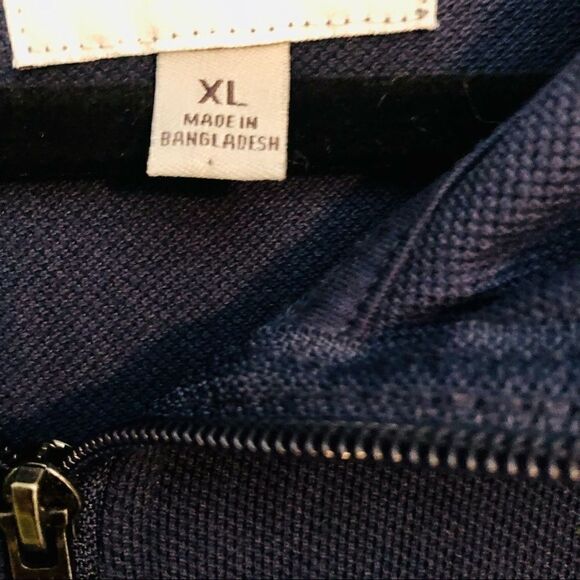 Men’s Goodfellow zip up blue & gray cotton jacket - Picture 3 of 6